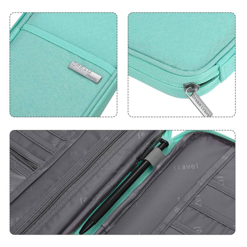 9x5" Multi-Pockets Family Passport Holder Travel Wallet Holder Cover
