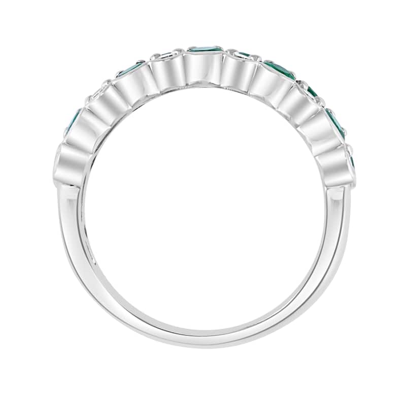 EFFY 14K Gold Diamond Natural Emerald Ring