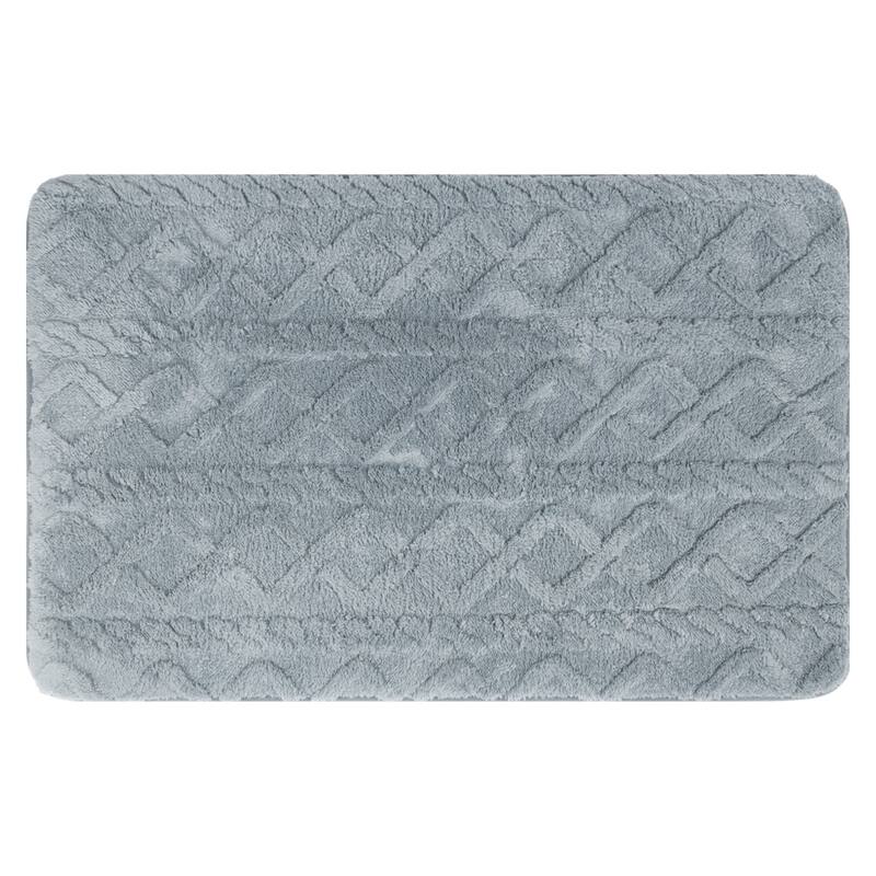 Geometric Pattern Bathroom Mat Soft Absorbent Non-Slip Back Dry Bath Floor Rugs Toilet Home