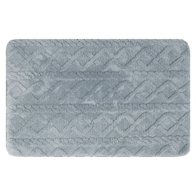 Geometric Pattern Bathroom Mat Soft Absorbent Non-Slip Back Dry Bath Floor Rugs Toilet Home