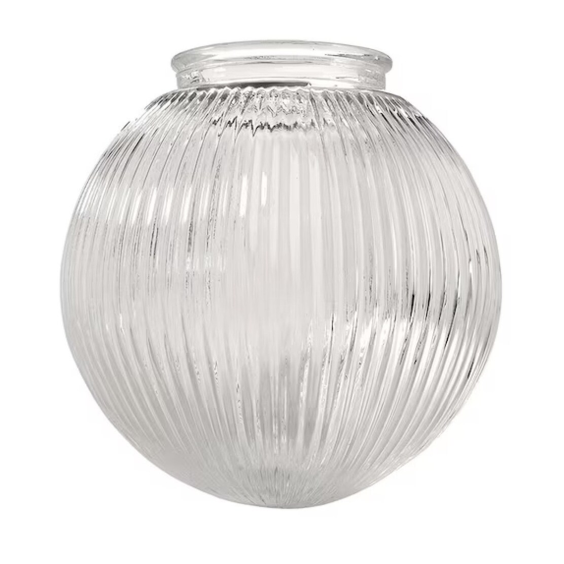 LIGHTACCENTS Ceiling Light Cover Clear Ribbed Ceiling Fan Light Cover 5.9 inch Flush Mount Light Fixture Globe for Kitchen Bathroom Hallway Light