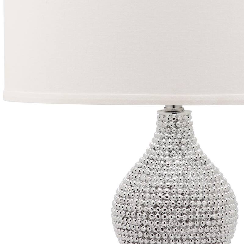 SAFAVIEH Lighting Karri 24 Inch Silver Beaded Table Lamp (Set of 2) - 14Wx14Dx25H