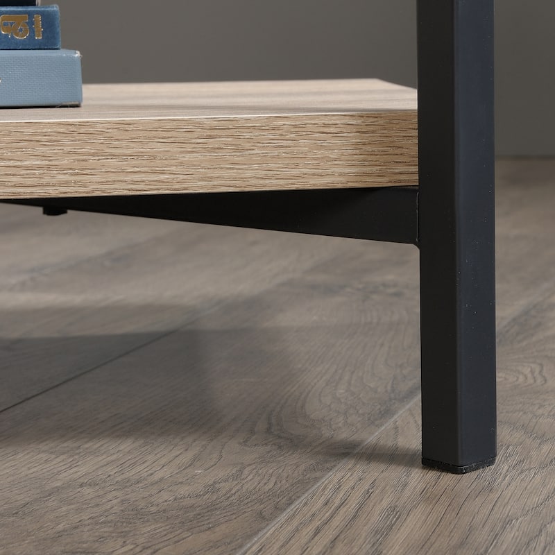 Wood Bookcase with Thick Shelves, Brown - 23.43" W x 13.66" D x 59.33" H