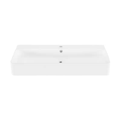 Charme 36" Rectangle Wall-Mount Bathroom Sink - 35.65" x 16.9" 5.25"
