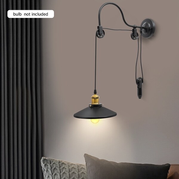 Pulley sconce light outlet