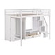 preview thumbnail 13 of 12, Full Size Loft Bed Solid Frame with Wardrobe, White