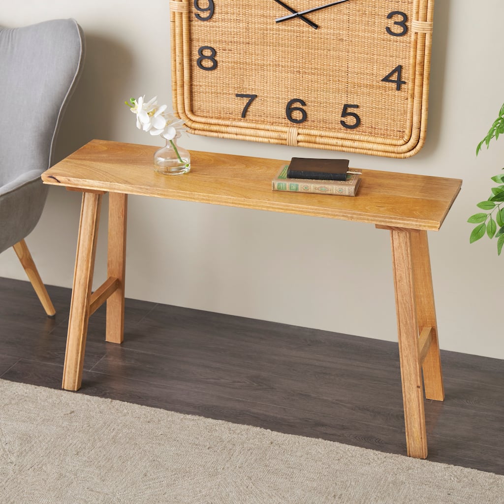 Brown Mango Wood Handmade Traditional Bench