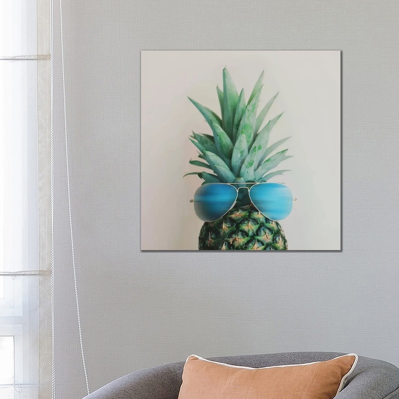 iCanvas "Pineapple In Paradise" by Chelsea Victoria Canvas Print - 26x26x1.5