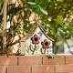 preview thumbnail 16 of 37, Glitzhome 10.5"H Distressed Solid Wood Birdhouse with 3D Flowers - 10.5"