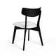 preview thumbnail 26 of 141, Christopher Knight Home - Chazz Mid-Century Modern Upholstered Dining Chairs Set with Solid Wood Splayed Leg