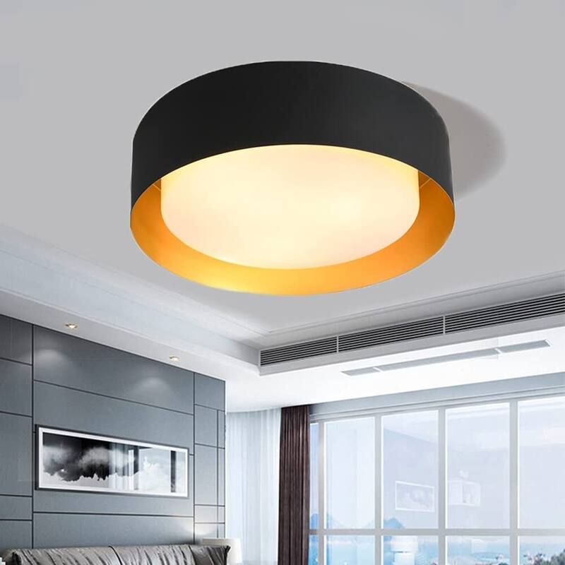 Modern Minimalist Round Drum Flush Mount Ceiling Lights