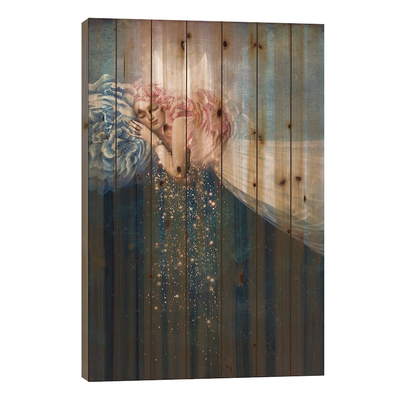 The Sleep Print On Wood by Catrin Welz-Stein - Multi-Color - 40x26x1.5