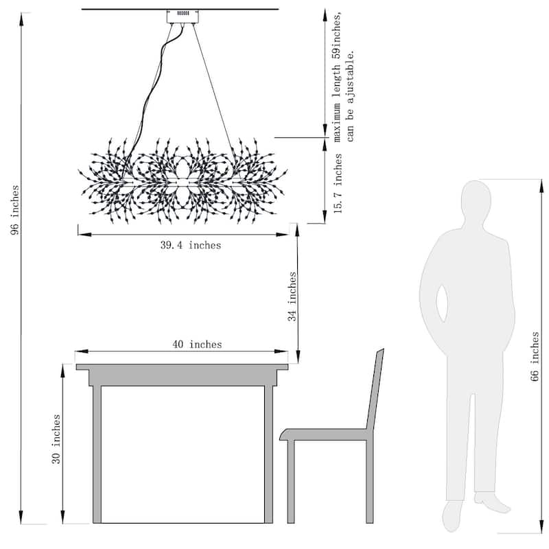 Modern Firework Crystal Chandelier for Dining Room and Living Room