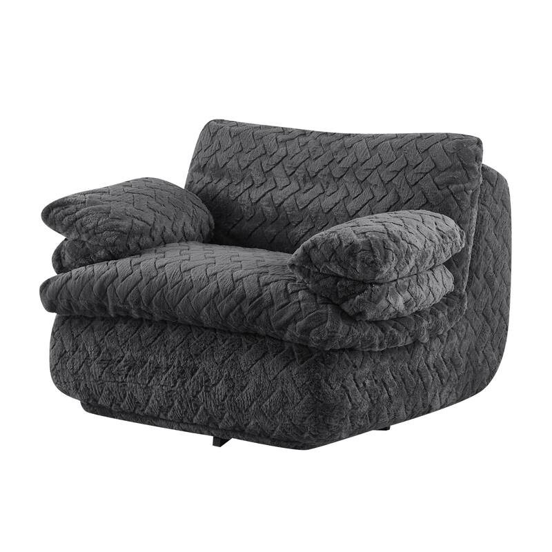 Full Compression Sofa Chair With Swivel Add Ottoman