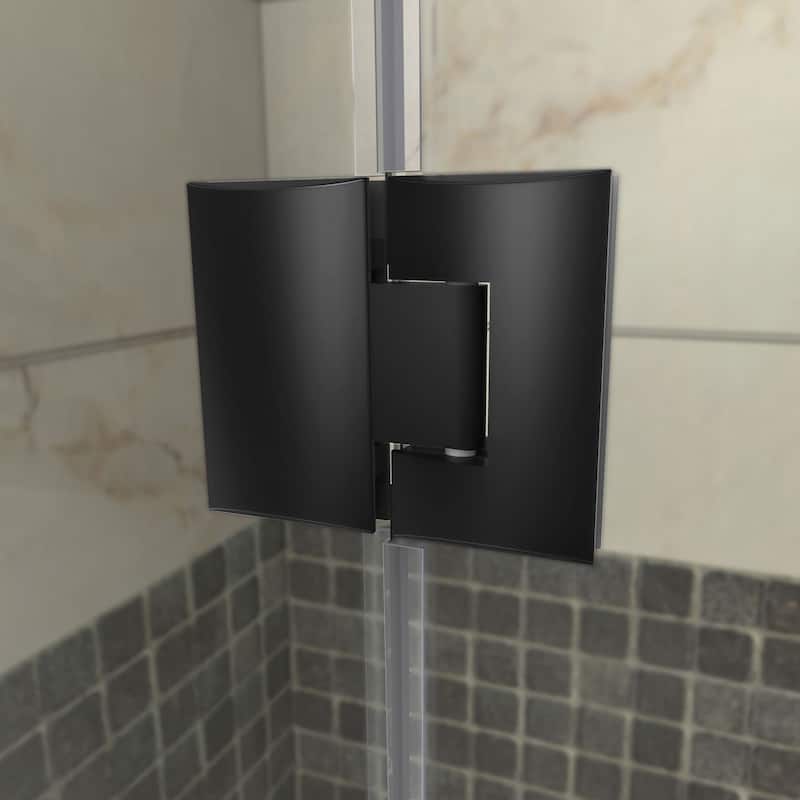 DreamLine Quatra Lux 34 1/4 in. D x 46 3/8 in. W x 72 in. H Hinged Shower Enclosure with Support Arms - 34.25" x 46.38"