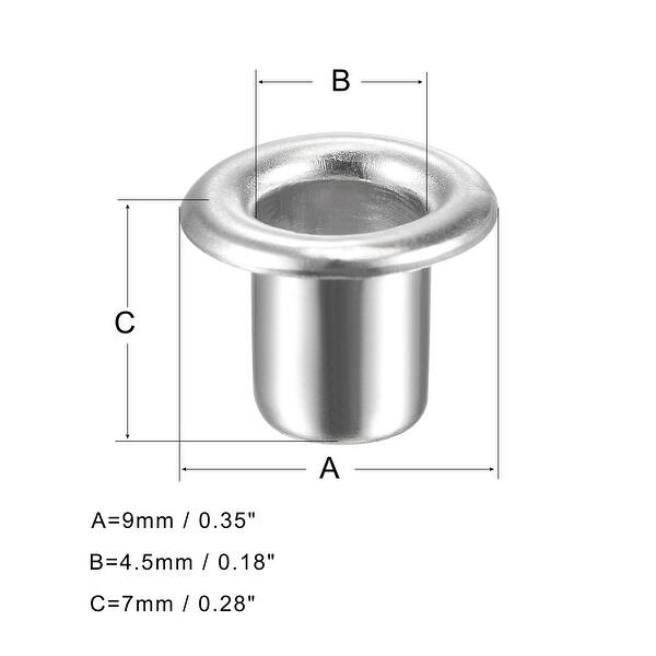 Grommets Eyelets with Washers Kit, Copper Grommet Chrome Plated for