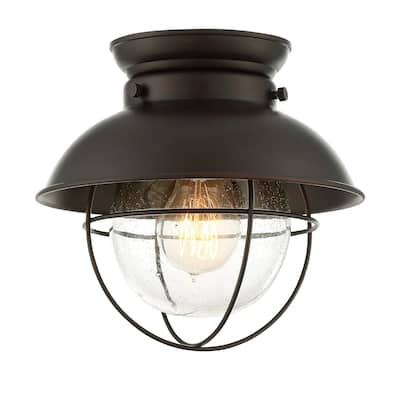 Trade Winds Lakeshore Semi-Flush Mount Ceiling Light in Oil Rubbed Bronze