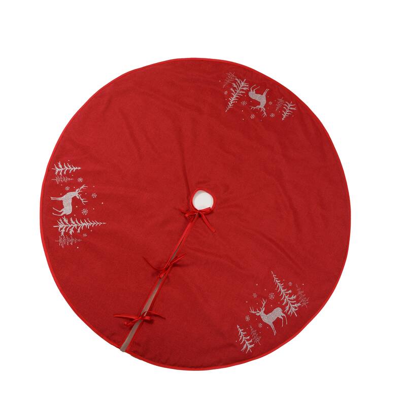 Solid Color Tree Skirt - Red