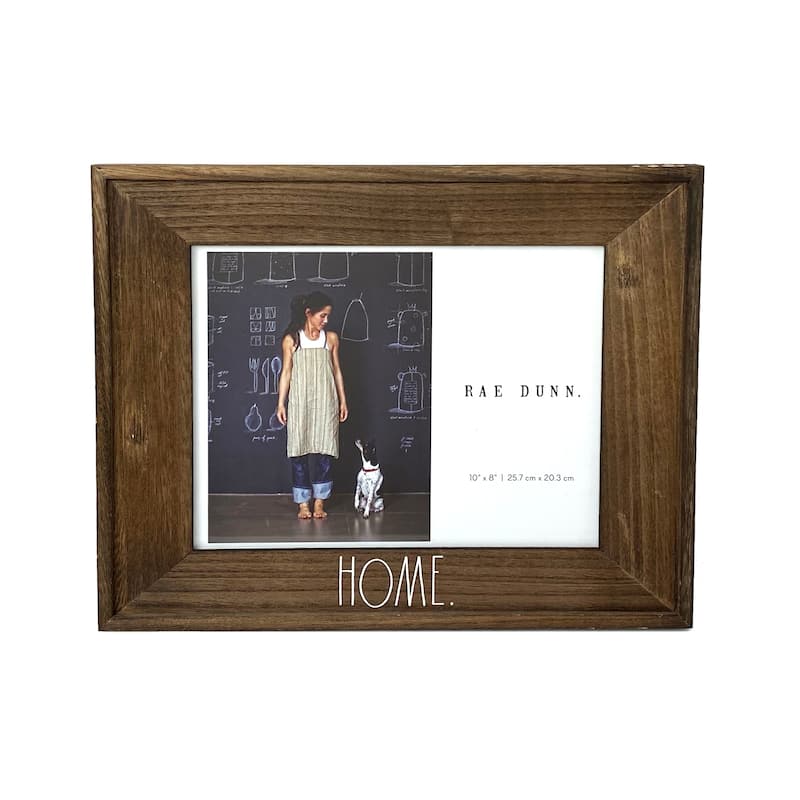 Rae Dunn Rustic Wood Picture Frame - "HOME" - 10" x 8" - Brown