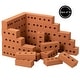 preview thumbnail 8 of 12, ShpilMaster EVA Foam Red Brick Blocks for Sensory Stacking, Hands-On Play & Displays Kids - Brown