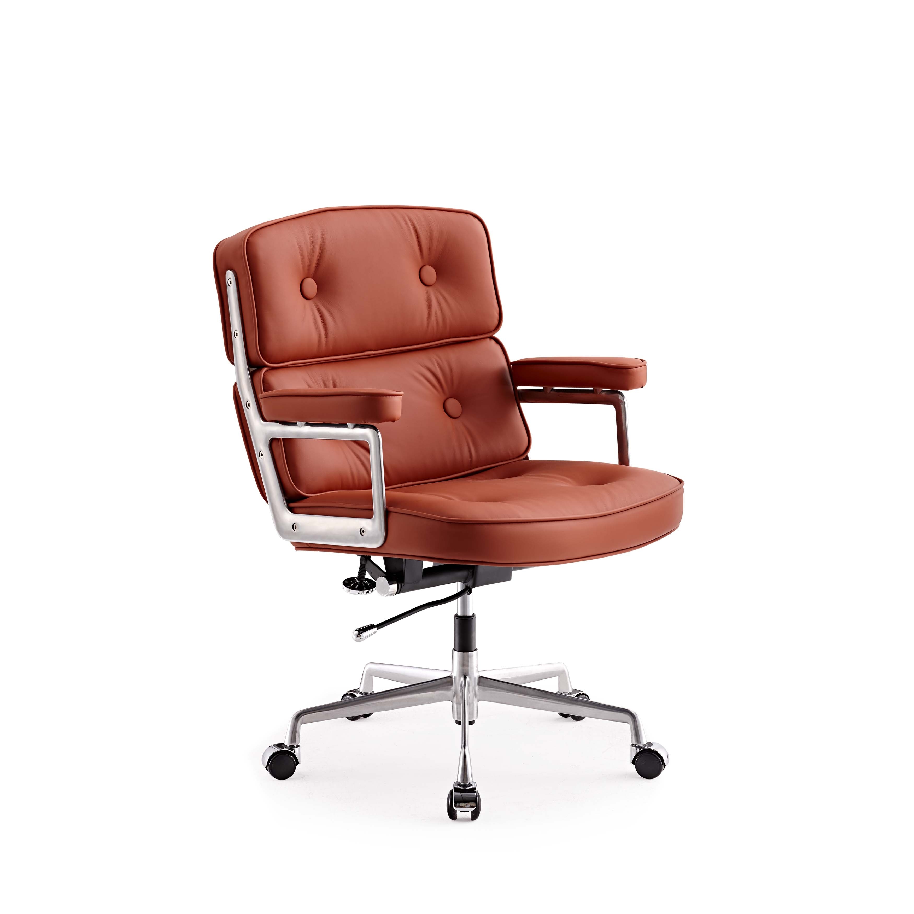Leather lumbar hotsell support office chair