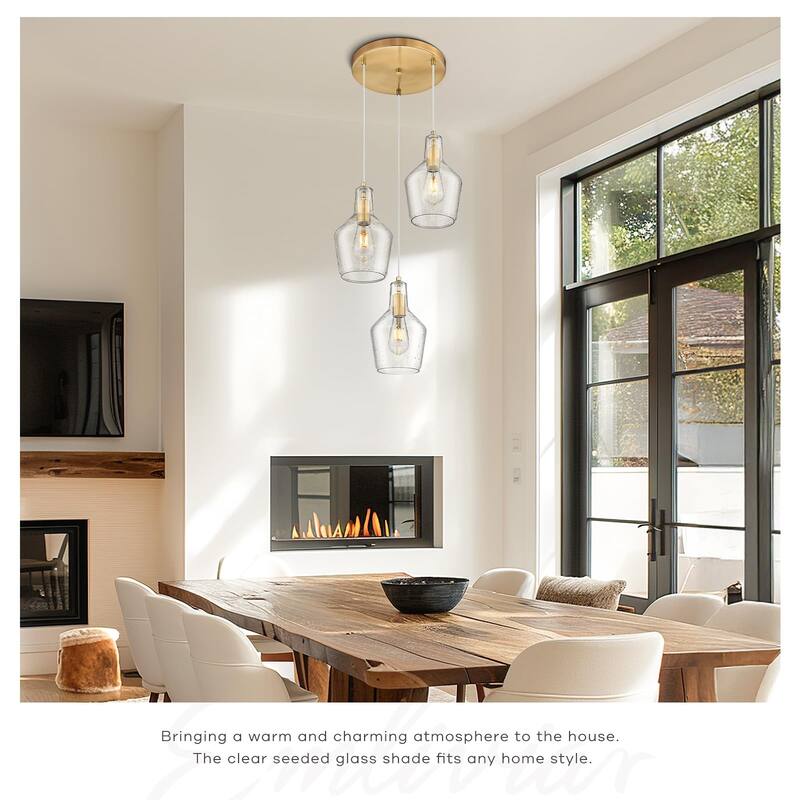 Modern 3-Light Kitchen Island Chandelier
