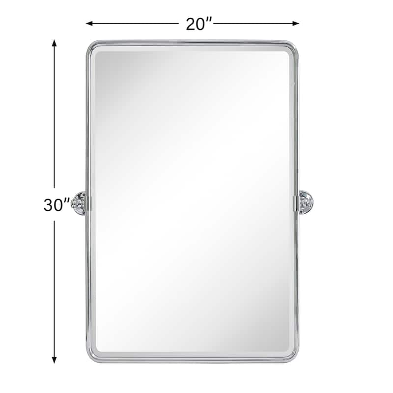 TEHOME Woodvale Rectangle Vertical Metal Wall Mirrors