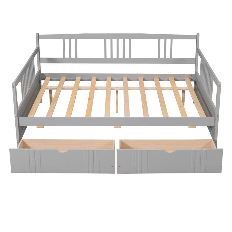 Merax Wood Daybed with Two Drawers