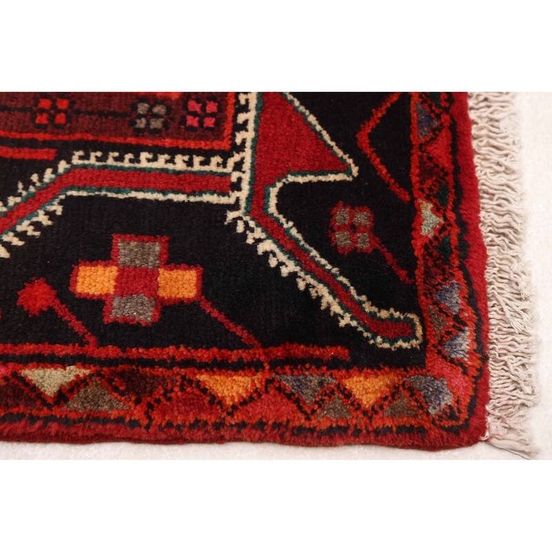 ECARPETGALLERY Hand-knotted Anadol Red Wool Rug - 3'11 x 7'5