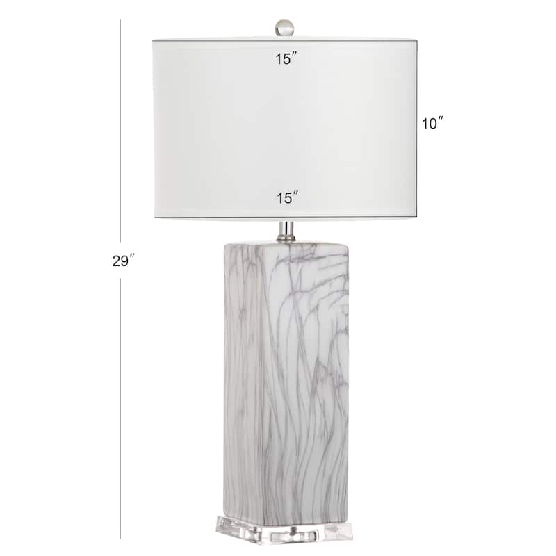 SAFAVIEH Lighting 29-inch Olympia Marble Table Lamp (Set of 2)