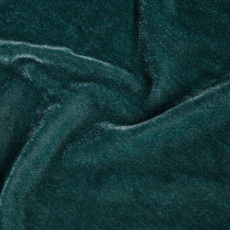 HiEnd Accents Stella Faux Silk Velvet Romantic Western Ruffled Dutch Euro Pillow, 27x39 inch