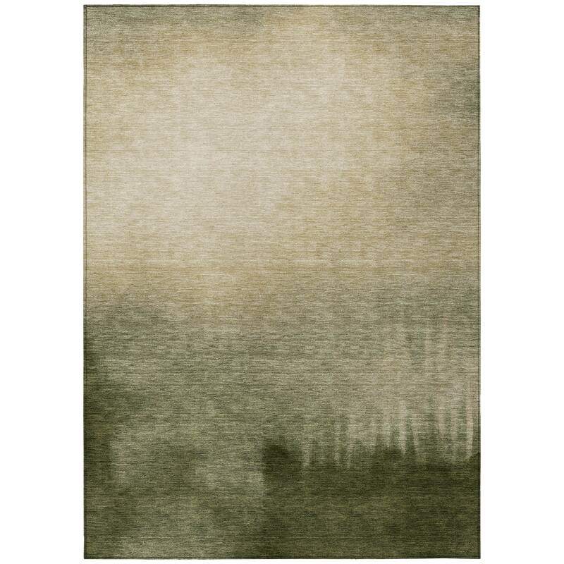 Machine Washable Indoor/ Outdoor Modern Dawn Chantille Rug