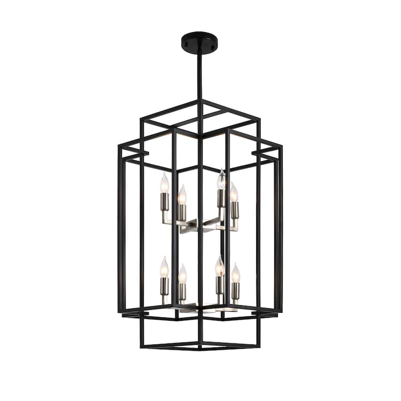 Luxury Modern Cage Tiered Chandelier -- 8-light - N/A
