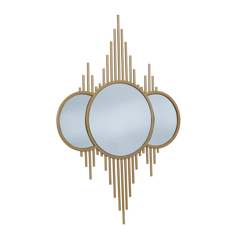 CosmoLiving by Cosmopolitan Gold Metal Room Wall Mirror