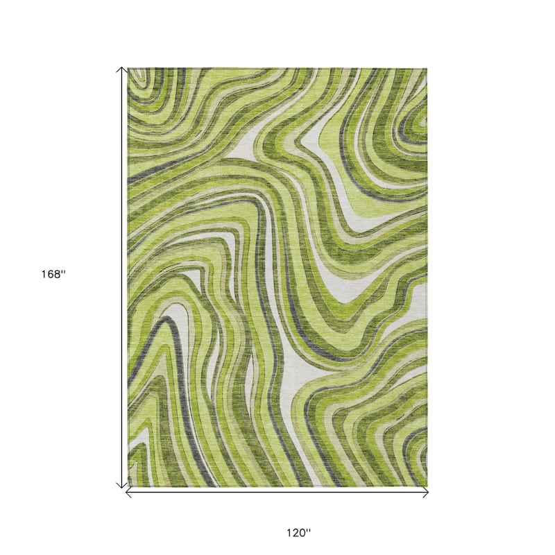 HomeRoots Abstract Transitional Rectangle Outdoor Rug