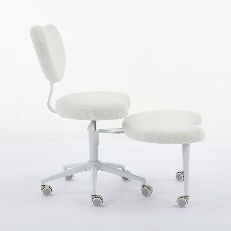 Roomfitters Meditation Chair Plus, Cross-Legged Desk Chair with Wheels and Adjustable Stool, Criss Cross Office Chair