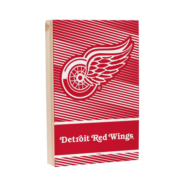 Detroit Red Wings Wooden Tabletop Mantel Shelf Sign