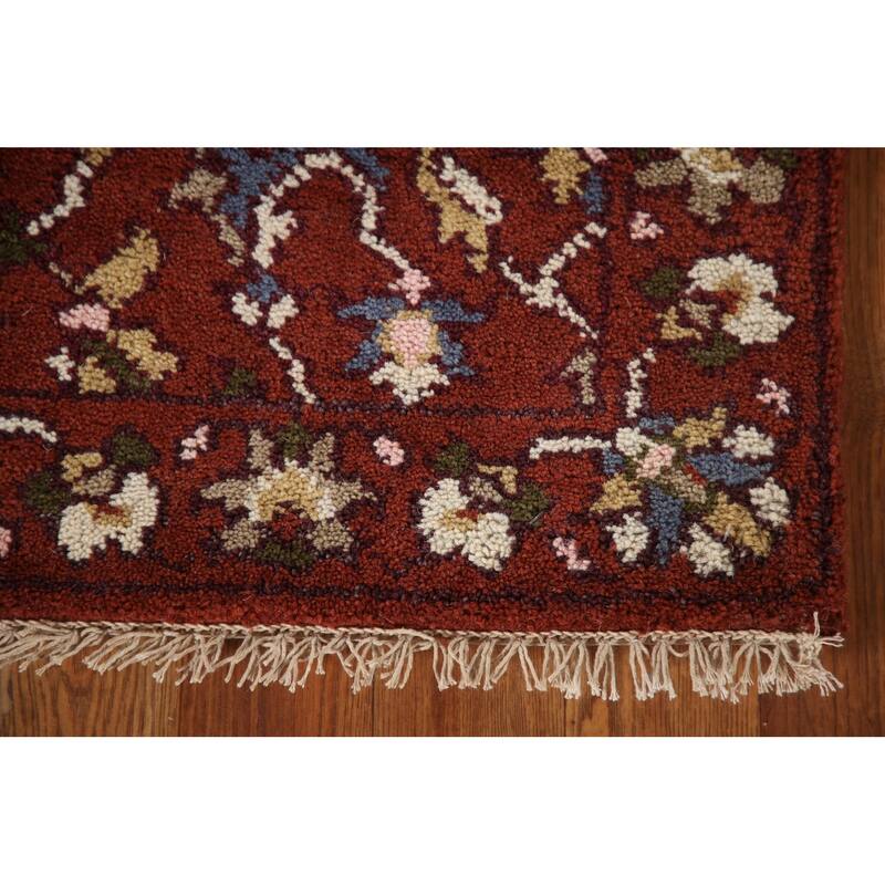 All-Over Orange Heriz Serapi Indian Area Rug Handmade Wool Carpet - 2'7"x 5'11"