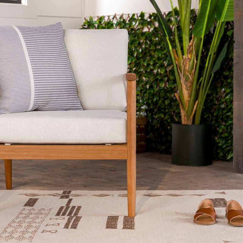 Middlebrook Solid Wood Outdoor Spindle Lounge Chair