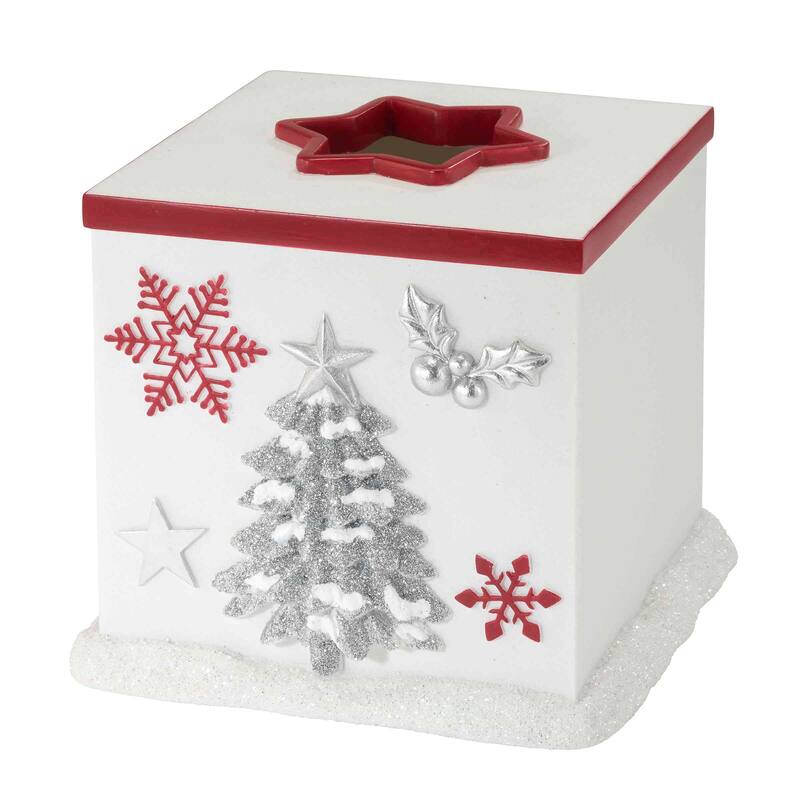 Avanti Linens Sparkle Tissue Cover - White