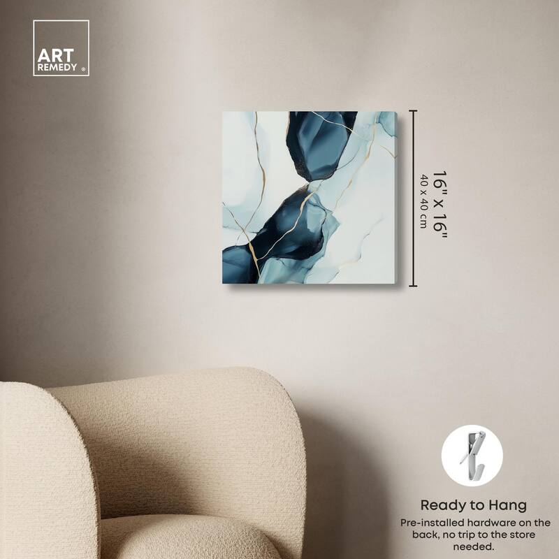 Cerulean Flow III Canvas by Art Remedy, Gallery Wrapped