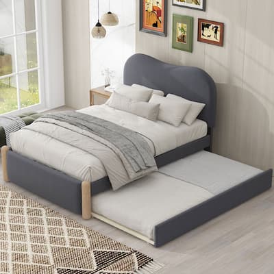Twin Size Upholstered Platform Bed