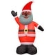 preview thumbnail 2 of 9, Fraser Hill Farm 12-Ft. Tall African American Santa Claus, Outdoor Blow-Up Christmas Inflatable with Lights