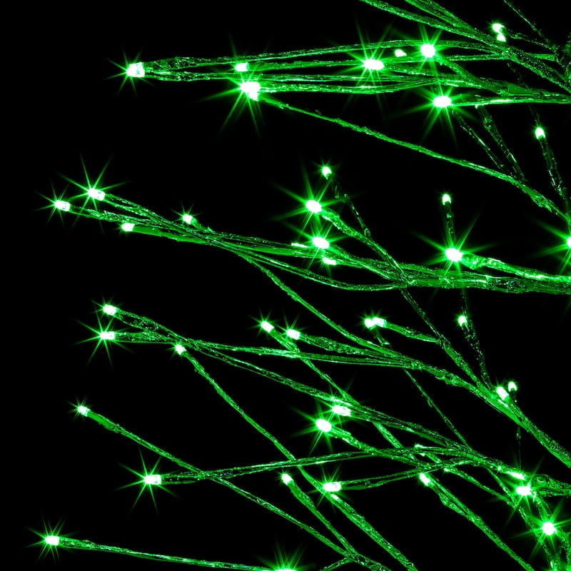 Alpine Corporation 60"H Indoor/Outdoor Artificial Christmas Tree with LED Lights