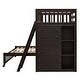 preview thumbnail 36 of 37, Bunk Bed Wood Platform Bed Frame With 6 Drawers And Flexible Shelves, Loft Bed Bottom Bed with Wheels for Small Living Spaces