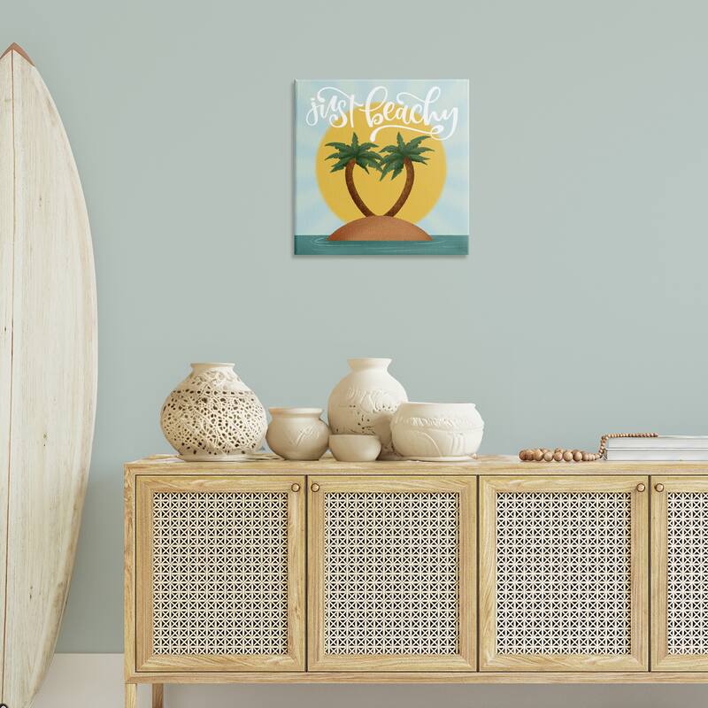 Stupell Just Beachy Tropical Island Canvas Wall Art Design By Sarah Hickman