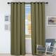 Miranda Haus Classic Modern Solid Blackout Curtain Set with 2 Panels - 52" X 63" - Olive Green