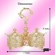 preview thumbnail 6 of 5, Matashi 24K Gold Plated Crystal Studded Two Cup Candy Dish / Salt Holder