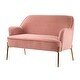preview thumbnail 60 of 117, Barbara 43" Contemporary Velvet Loveseat Sofa with Goldtone Metal Legs by HULALA HOME