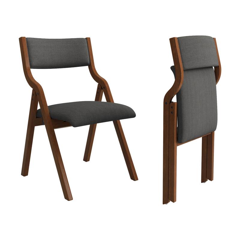 Upholstered Folding Dining Chair, Space Saving, Easy To Carry, Dining Room, No Assembly Required, 2-Pack